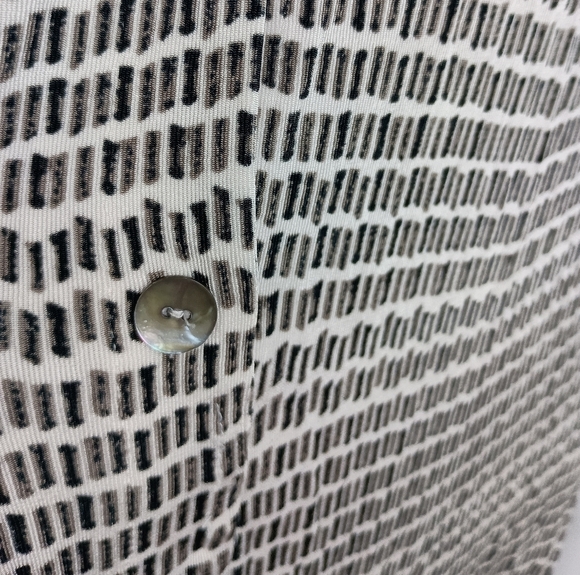 CHICOS Black White Western Aztec Long Cardigan Duster-(#1,106) - Picture 10 of 10